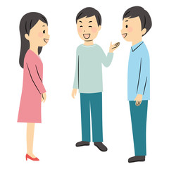 a man introduce his friend