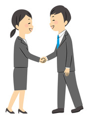 illustration of buisness manner in office