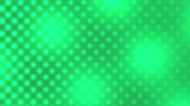 Green bokeh spots motion background  a smooth moving modern style. High definition 4k video modern backdrop with a pop art style effect and one minute length.