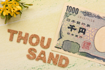 thousand　アルファベット　テキスト　文字　英字　単語　スタンプ　素材　alphabet letter word text stamp