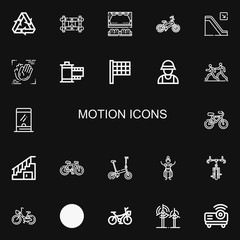 Editable 22 motion icons for web and mobile