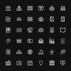 Editable 36 university icons for web and mobile