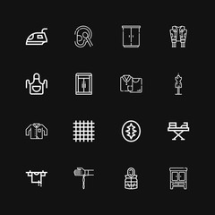 Editable 16 cloth icons for web and mobile