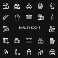 Editable 22 barley icons for web and mobile