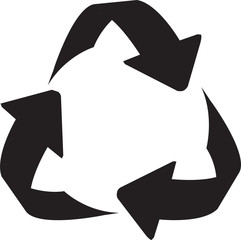 Recycling Arrow vector icon isolated