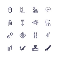 Editable 16 pressure icons for web and mobile