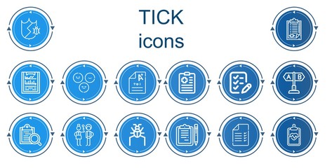 Editable 14 tick icons for web and mobile