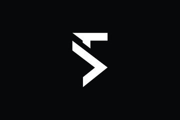 Minimal elegant monogram art logo. Outstanding professional trendy awesome artistic TS ST TD DT initial based Alphabet icon logo. Premium Business logo White color on black background