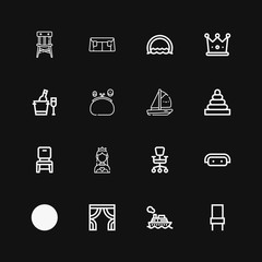 Editable 16 luxury icons for web and mobile