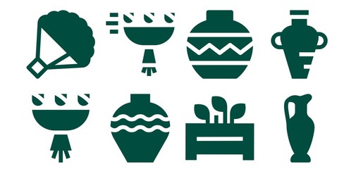 vase icon set