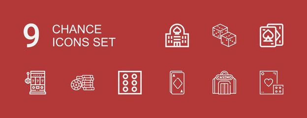 Editable 9 chance icons for web and mobile