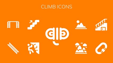 climb icon set