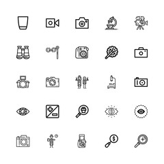 Editable 25 zoom icons for web and mobile