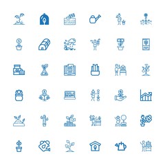 Editable 36 growing icons for web and mobile