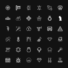 Editable 36 shiny icons for web and mobile