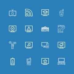 Editable 16 channel icons for web and mobile