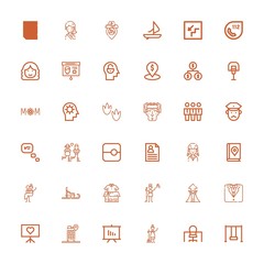 Editable 36 people icons for web and mobile