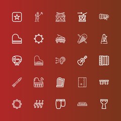 Editable 25 acoustic icons for web and mobile
