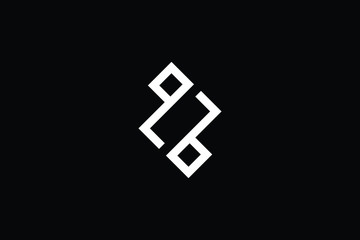 Minimal elegant monogram art logo. Outstanding professional trendy awesome artistic Z ZZ initial based Alphabet icon logo. Premium Business logo White color on black background