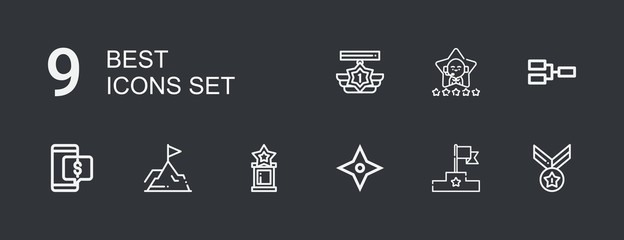 Editable 9 best icons for web and mobile