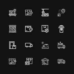 Editable 16 distribution icons for web and mobile