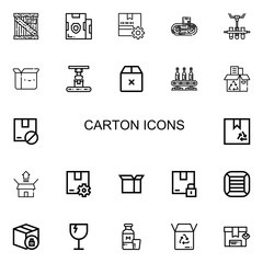 Editable 22 carton icons for web and mobile