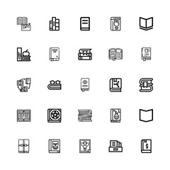 Editable 25 novel icons for web and mobile
