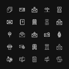Editable 25 envelope icons for web and mobile
