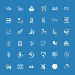 Editable 36 power icons for web and mobile