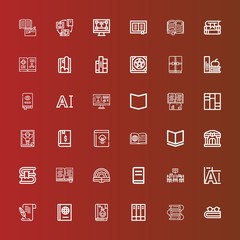 Editable 36 publishing icons for web and mobile