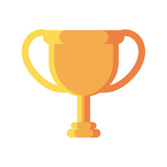 champion trophy on white background
