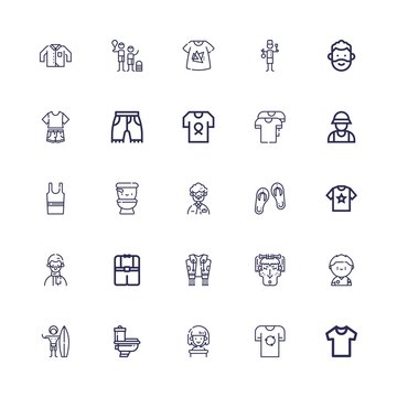 Editable 25 men icons for web and mobile