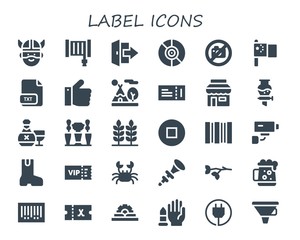 Modern Simple Set of label Vector filled Icons
