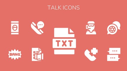 Modern Simple Set of talk Vector filled Icons
