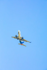 airplane in sky travel concept