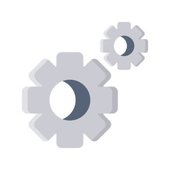 moving gear on white background