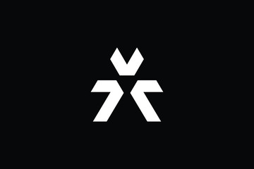 Minimal elegant monogram art logo. Outstanding professional trendy awesome artistic AT TA AX XA initial based Alphabet icon logo. Premium Business logo White color on black background