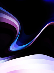 Fluid abstract background with colorful gradient. 2D illustration of modern movement.