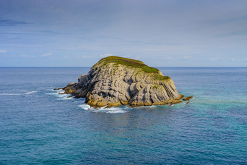 Amazing coast with incredible cliffs near the village of Liencres. Cantabria. Northern coast of...