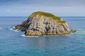 Amazing coast with incredible cliffs near the village of Liencres. Cantabria. Northern coast of...