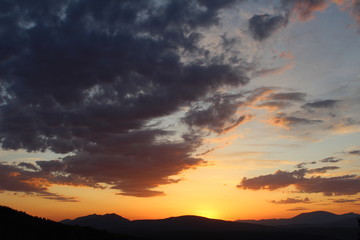 sunset in the sky