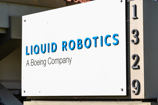 Mar 30, 2020 Sunnyvale / CA / USA - Liquid Robotics sign at their headquarters in Silicon Valley; Liquid Robotics, a subsidiary of The Boeing Company, is an American marine robotics corporation