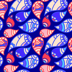 decorative paisley seamless vector pattern