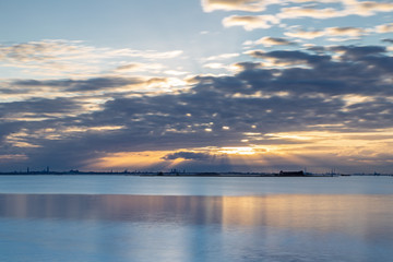 Fototapeta premium Sonnenuntergang in Burano, Venedig