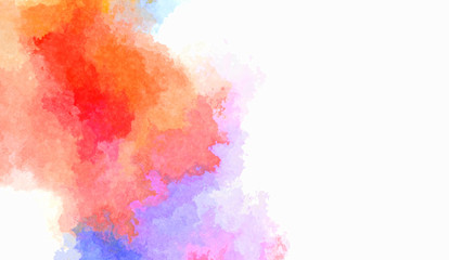Watercolor painted background. Abstract Illustration wallpaper. Brush stroked painting. 2D Illustration.