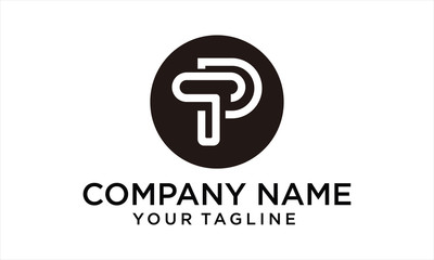 COMBINATION LOGO FROM T AND P IN CIRCLE LOGO DESIGN CONCEPT