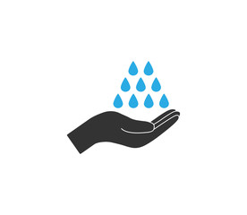 Hand washing icon. Vector illustration, flat design.