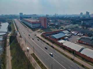 Aerial view of Minsk, Belarus