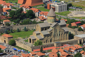 Naklejka premium Mtskheta. Georgia. 01/06/2017 year. Beautiful Svetitskhoveli Cathedral.