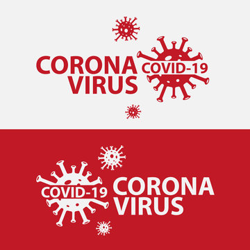  Covid-19 Sign & Symbol, vector Illustration concept coronavirus COVID-19. virus wuhan from china. Covid-19 Coronavirus concept inscription typography design logo